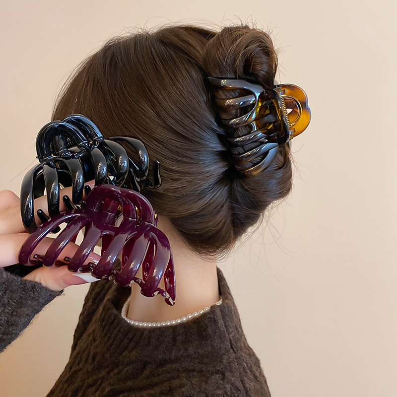 Hair Claw Clip Set - New Acrylic Pumpkin Hollowed Simple Fashion