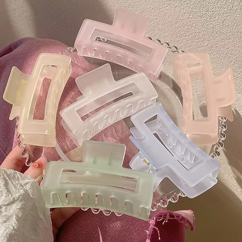 6pcs/set Elegant Transparent F - Hair Claw Clip Set review and price
