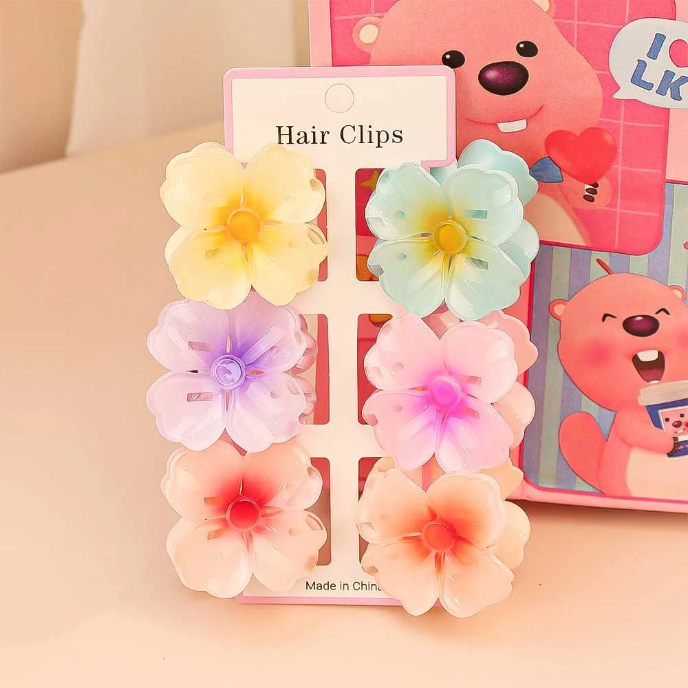 6Pcs Fashion Colorful Transpar - Hair Claw Clip Set review and price