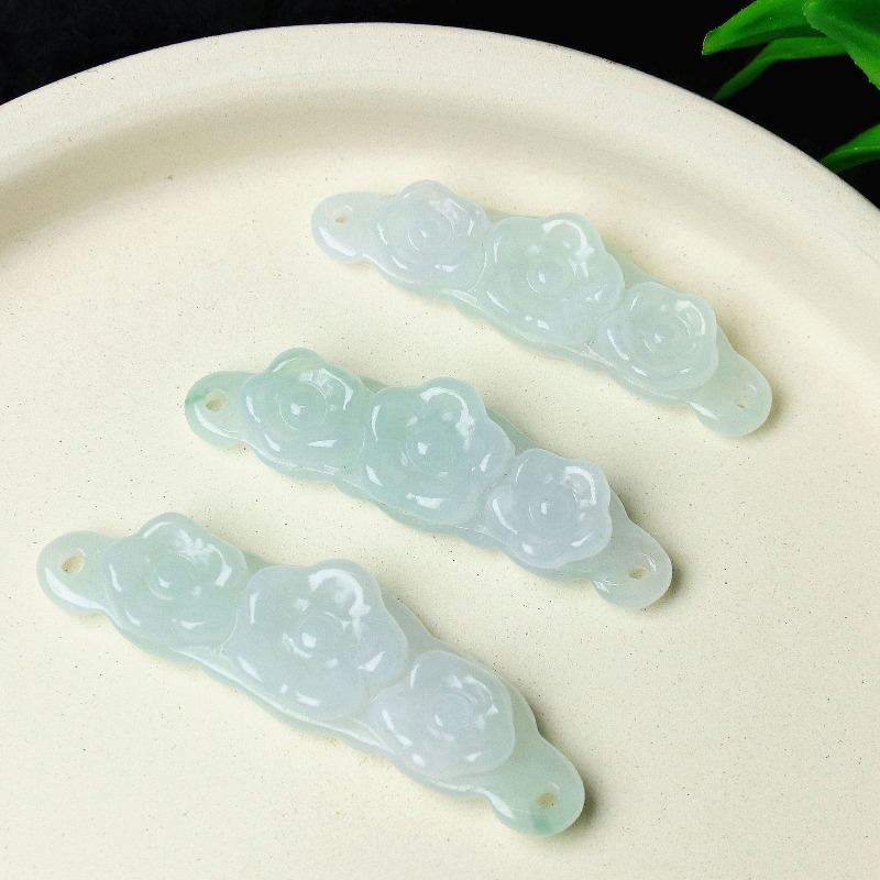 1pc Natural Jadeite Emerald Fl - Women'S Accessories review and price