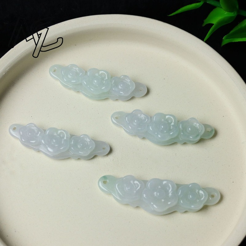 1pc Natural Jadeite Emerald Fl - Women'S Accessories review and price