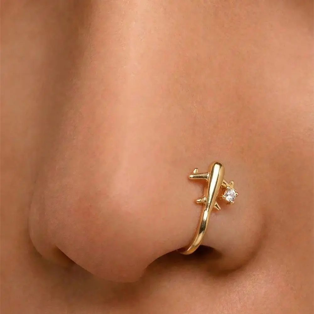 1PC Airplane Design No Piercin - Women Accessories Sale review and price