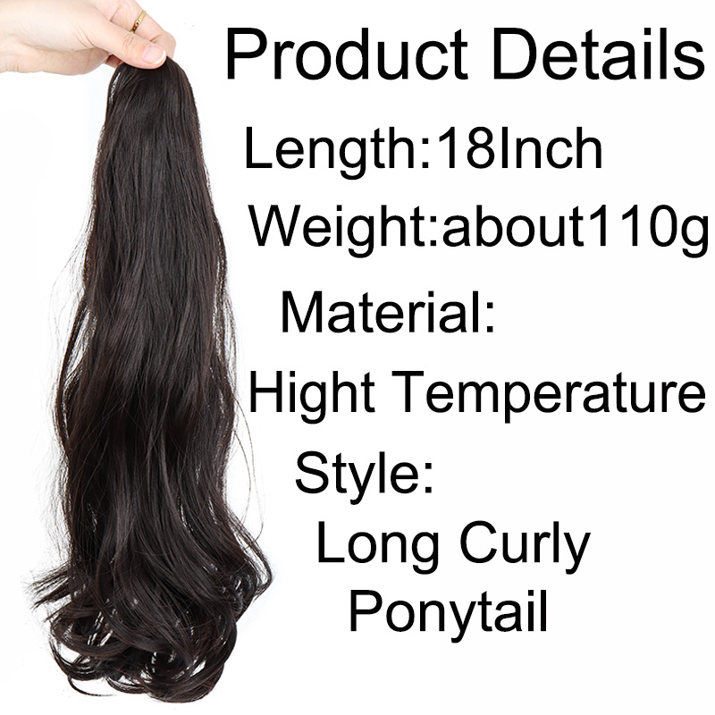 Synthetic Long Curly Ponytail  - Hair Claw Clip Set review and price