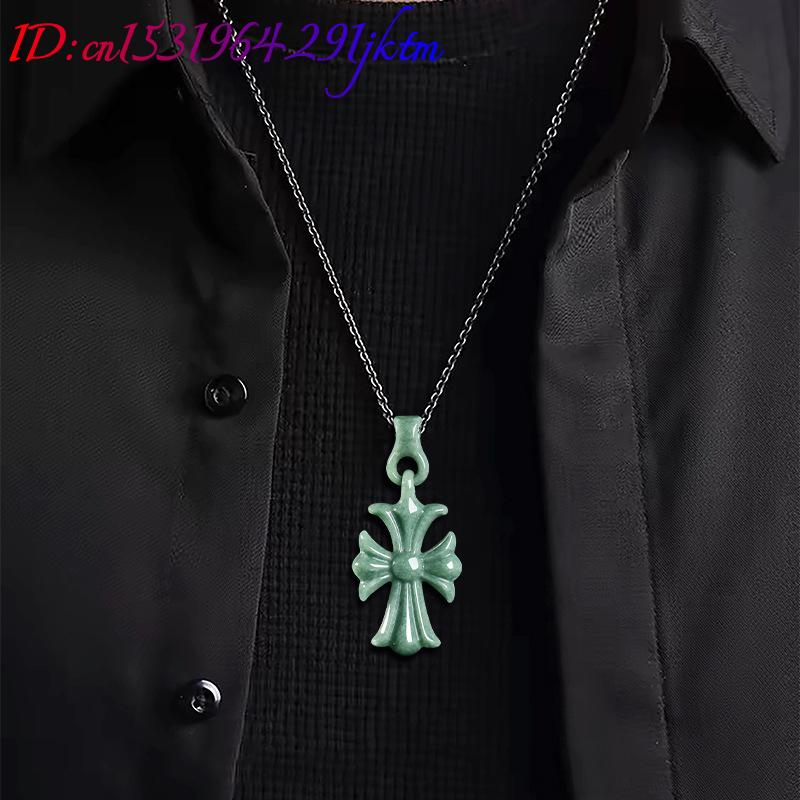 Natural Burmese Jadeite Cross  - Women'S Accessories review and price