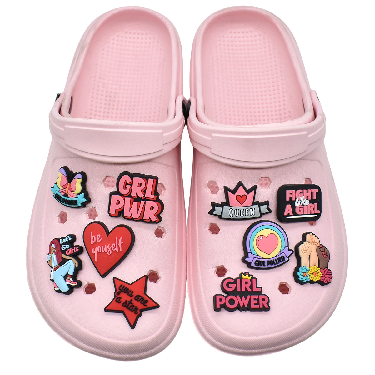 Cute Pink Power Shoe Charms De - Women'S Accessories Crocs review and price