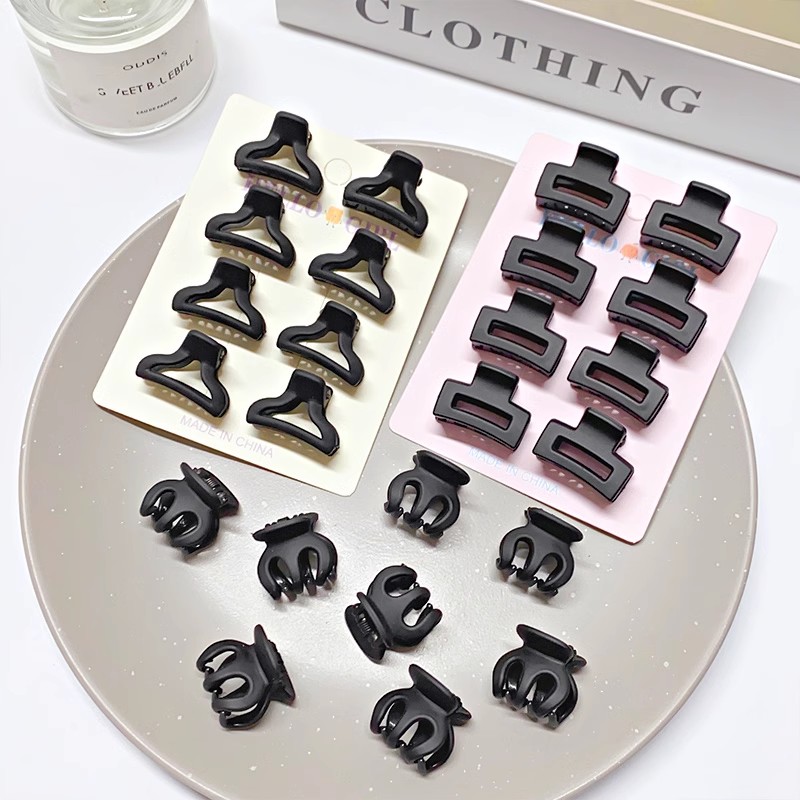 8pcs/set Black Colorful Geomet - Hair Claw Clip Set review and price